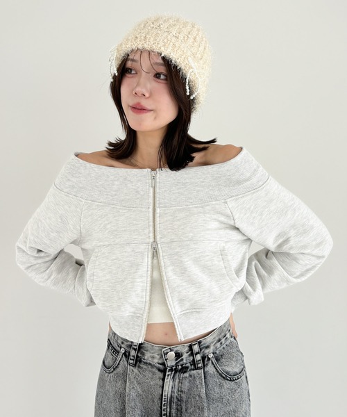 Heather（ヘザー）の「リボンニットキャップ　153257（ニットキャップ/ビーニー・レディース・アイボリー/ブラック・ONE SIZE）」の19枚目の写真