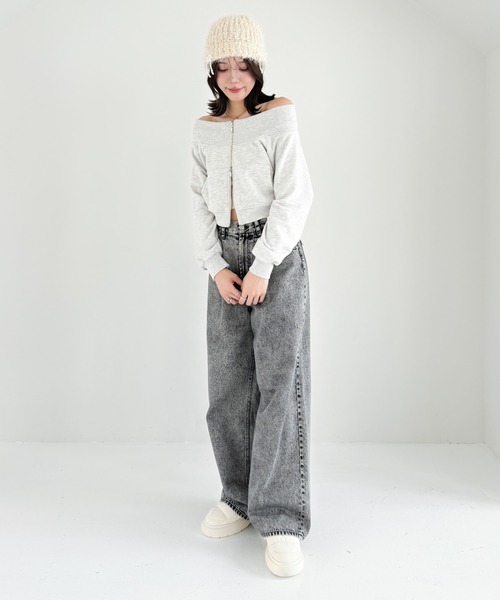 Heather（ヘザー）の「リボンニットキャップ　153257（ニットキャップ/ビーニー・レディース・アイボリー/ブラック・ONE SIZE）」の17枚目の写真