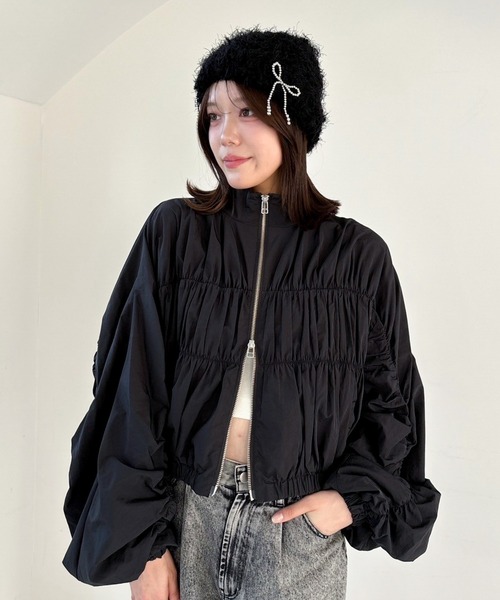 Heather（ヘザー）の「リボンニットキャップ　153257（ニットキャップ/ビーニー・レディース・アイボリー/ブラック・ONE SIZE）」の15枚目の写真