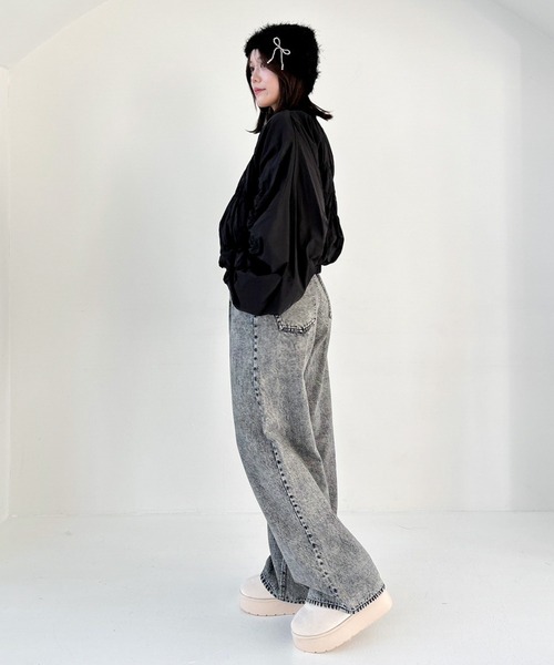 Heather（ヘザー）の「リボンニットキャップ　153257（ニットキャップ/ビーニー・レディース・アイボリー/ブラック・ONE SIZE）」の20枚目の写真