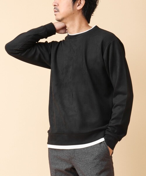 【セール】フェイクスエード クルーネックプルオーバー（Tシャツ/カットソー）｜NOLLEY'S（ノーリーズ）