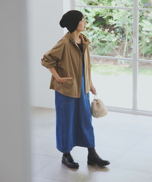 studio CLIP（スタディオクリップ）の「【撥水/防風】ポケッタブル機能マウンテンパーカー（マウンテンパーカー・レディース・ナチュラル/ブラック/モカ・FREE）」の14枚目の写真