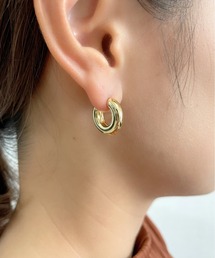 ワイドフープピアス (両耳用)