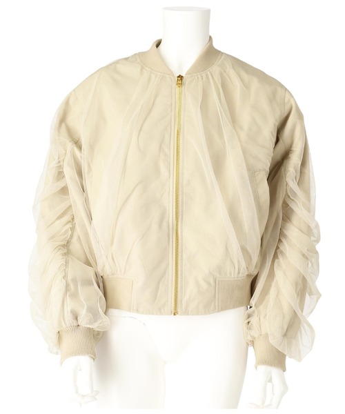 Settimissimo（セッティミッシモ）の「チュールギャザーボリュームスリーブブルゾン（ブルゾン・レディース・グレイッシュベージュ/カーキ・FREE）」の21枚目の写真