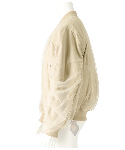 Settimissimo（セッティミッシモ）の「チュールギャザーボリュームスリーブブルゾン（ブルゾン・レディース・グレイッシュベージュ/カーキ・FREE）」の22枚目の写真