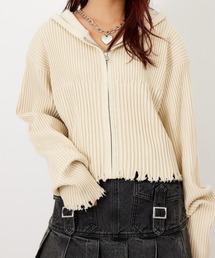 CRUSH KNIT HOODIE クラッシュ ニット フーディ / セットアップ可