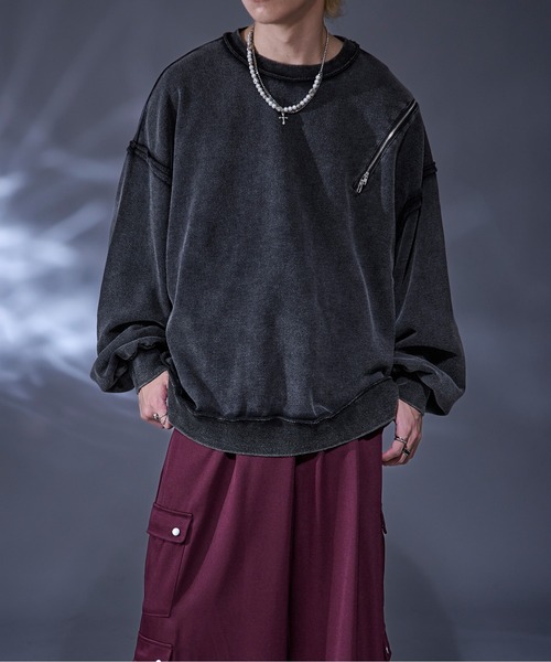 Ellno Loset（エルノロゼット）の「ヘビーウェイトアシメジップスウェット（スウェット・メンズ・ブラック/ブラック系その他・SMALL/MEDIUM/LARGE）」の20枚目の写真