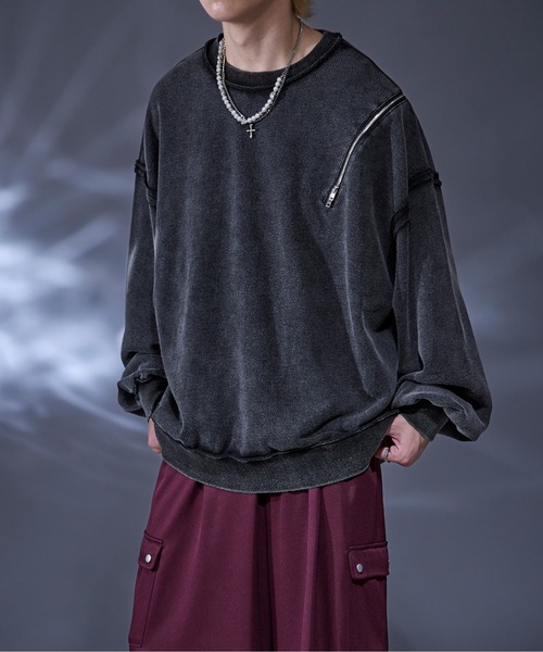 Ellno Loset（エルノロゼット）の「ヘビーウェイトアシメジップスウェット（スウェット・メンズ・ブラック/ブラック系その他・SMALL/MEDIUM/LARGE）」の21枚目の写真