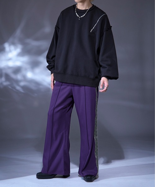 Ellno Loset（エルノロゼット）の「ヘビーウェイトアシメジップスウェット（スウェット・メンズ・ブラック/ブラック系その他・SMALL/MEDIUM/LARGE）」の10枚目の写真