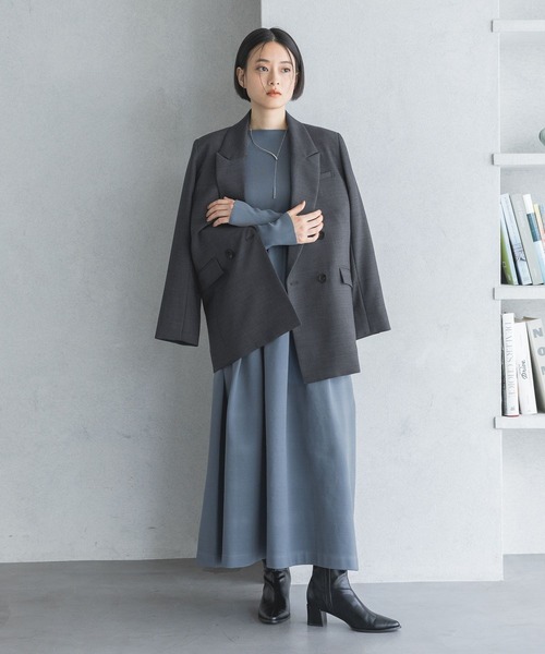 新品未使用♡アパートバイローリーズ♡ホールガーメントロングワンピース ブラックＦ セール】ホールガーメントボートネックワンピース（ワンピース