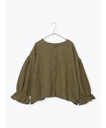 コットンジャカード前後2WAYドルマンブラウス
