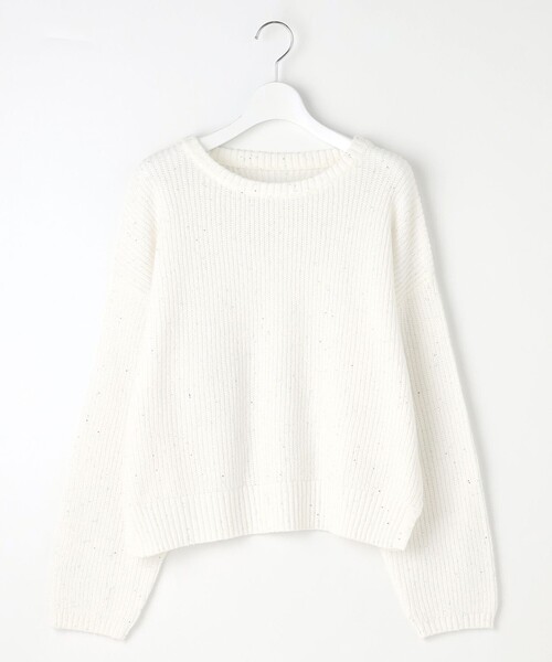 Feroux(フェルゥ)の「【洗える】スパンコール プルオーバーニット(ニット/セーター・レディース・ホワイト系/ベージュ系・F)」の9枚目の写真