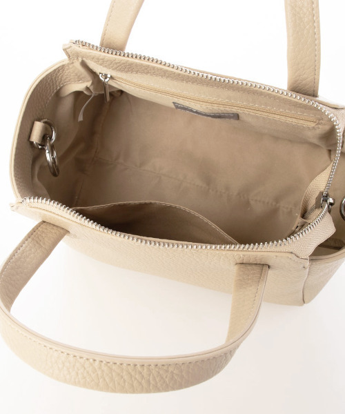 cache cache(カシュ カシュ)の「カシュカシュ cachecache / ポーチ付ダブルフェイスミニボストンバッグ(ショルダーバッグ・レディース・ベージュ/グレー系その他/ブラック・FREE)」の10枚目の写真