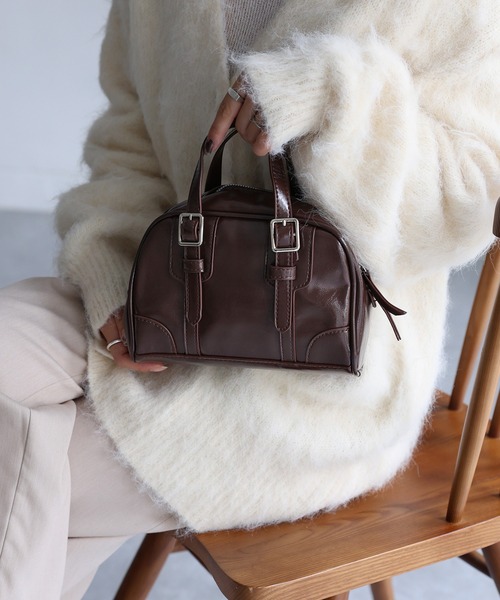 Riberry(リベリー)の「2WAYミニボストンバッグ(ショルダーバッグ・レディース・シルバー/ブラック/ブラウン・FREE)」の16枚目の写真