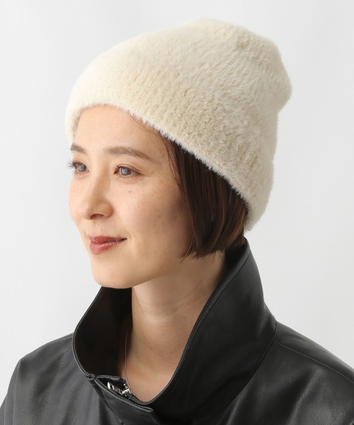 LEPSIM(レプシィム)の「シャギーニットワッチ 150984(ニットキャップ/ビーニー・レディース・アイボリー/ライトグレー/ブラック・ONE SIZE)」の13枚目の写真