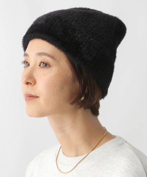 LEPSIM(レプシィム)の「シャギーニットワッチ 150984(ニットキャップ/ビーニー・レディース・アイボリー/ライトグレー/ブラック・ONE SIZE)」の15枚目の写真