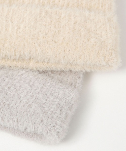 LEPSIM(レプシィム)の「シャギーニットワッチ 150984(ニットキャップ/ビーニー・レディース・アイボリー/ライトグレー/ブラック・ONE SIZE)」の10枚目の写真