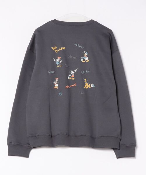 Disney（ディズニー）の「【DISNEY/ディズニー】ミッキー＆フレンズ オリジナルデザイン 裏起毛クルーネックスウェット（スウェット・メンズ・ベージュ系その他2/グレー系その他/ブラック系その他2/ホワイト系その他・LARGE/X-LARGE/MEDIUM）」の12枚目の写真