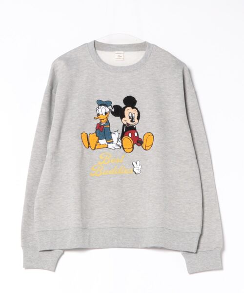 Disney（ディズニー）の「【DISNEY/ディズニー】ミッキー＆フレンズ オリジナルデザイン 裏起毛クルーネックスウェット（スウェット・メンズ・ベージュ系その他2/グレー系その他/ブラック系その他2/ホワイト系その他・LARGE/X-LARGE/MEDIUM）」の7枚目の写真