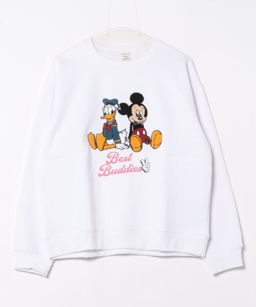Disney（ディズニー）の「【DISNEY/ディズニー】ミッキー＆フレンズ オリジナルデザイン 裏起毛クルーネックスウェット（スウェット・メンズ・ベージュ系その他2/グレー系その他/ブラック系その他2/ホワイト系その他・LARGE/X-LARGE/MEDIUM）」の13枚目の写真