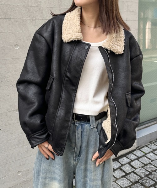おとなブルゾン ベロアピケ 重ね衿ブルゾン