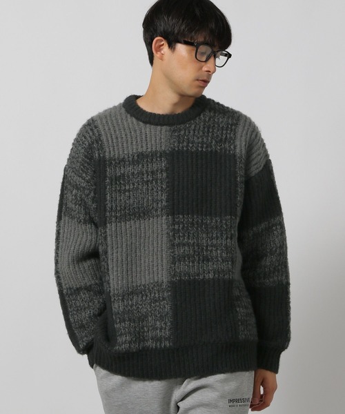 セール】ブロックチェックニット / 137891（ニット/セーター）｜LAKOLE