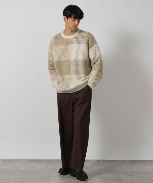 LAKOLE（ラコレ）の「ブロックチェックニット / 137891（ニット/セーター・メンズ・ブラック/アイボリー/ブルー・LARGE/MEDIUM）」の16枚目の写真