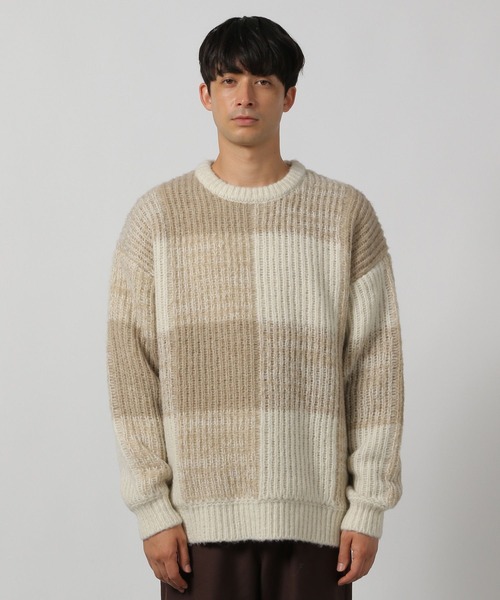 セール】ブロックチェックニット / 137891（ニット/セーター）｜LAKOLE