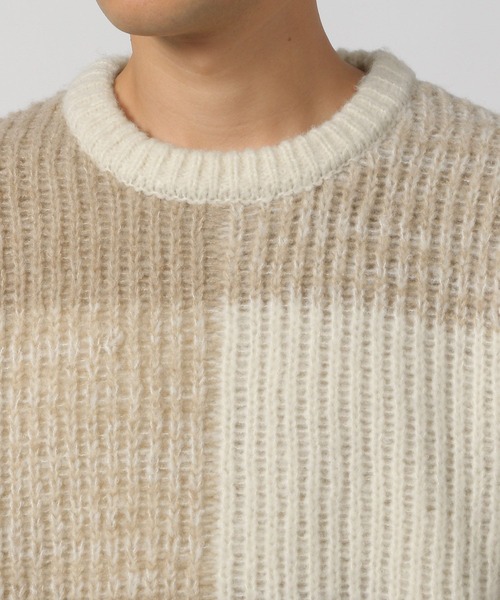 LAKOLE（ラコレ）の「ブロックチェックニット / 137891（ニット/セーター・メンズ・ブラック/アイボリー/ブルー・LARGE/MEDIUM）」の11枚目の写真