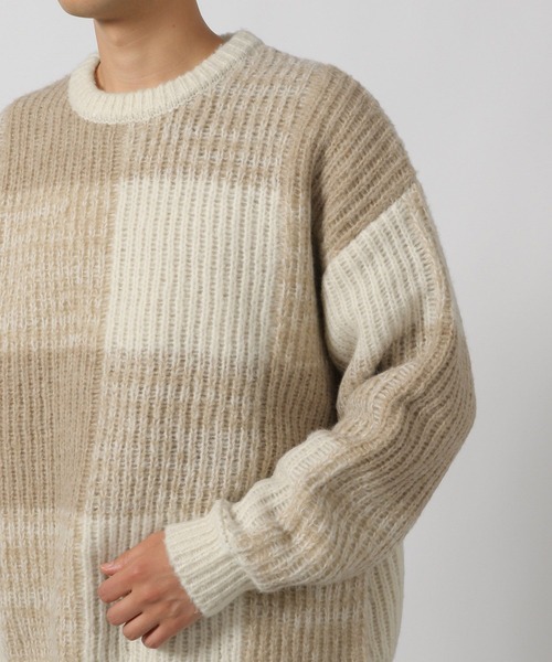 セール】ブロックチェックニット / 137891（ニット/セーター）｜LAKOLE