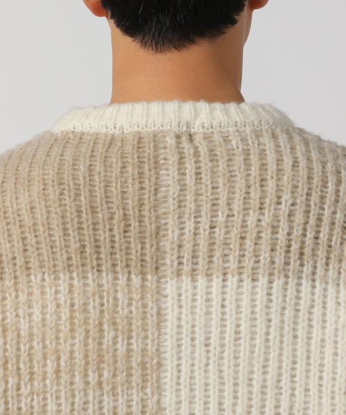 LAKOLE（ラコレ）の「ブロックチェックニット / 137891（ニット/セーター・メンズ・ブラック/アイボリー/ブルー・LARGE/MEDIUM）」の14枚目の写真