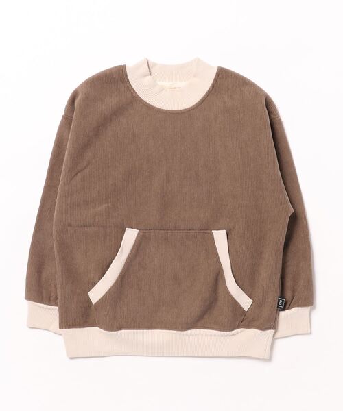 aimoha（アイモハ）の「【aimoha-KIDS-】ポケット付き配色スウェット（スウェット・キッズ・ベージュ/グレー/チョコ・110/120/130/140/150）」の7枚目の写真