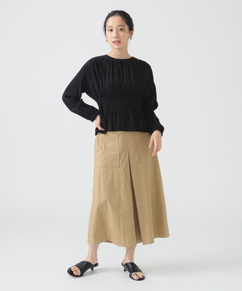 B:MING by BEAMS（ビーミングバイビームス）の「ベイカー タック ワイド パンツ（S～L）（その他パンツ・レディース・ブルー系その他/ネイビー/ブラウン系その他・MEDIUM/LARGE/SMALL）」の18枚目の写真