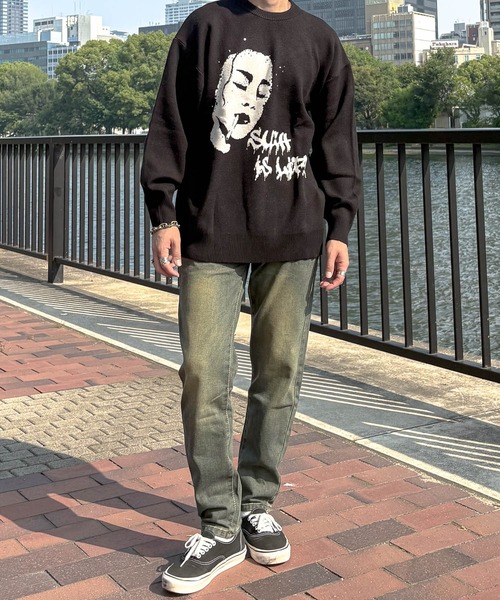 Bling Leads(ブリングリーズ)の「【Bl】【Bling Leads】JQDクル-/Nニット(Tシャツ/カットソー・メンズ・グレー/ブラック・LARGE/MEDIUM)」の11枚目の写真