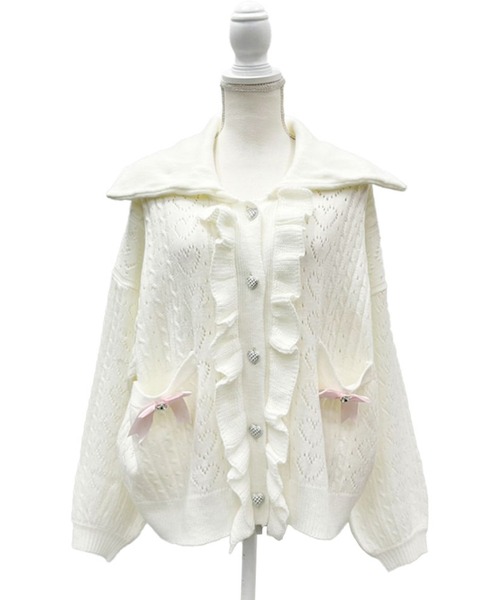 セール】セーラ襟フリルカーディガン（カーディガン/ボレロ