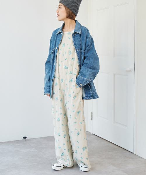 【Spick&Span】ブーケエンブロイダリーオールインワン Spick & Span（スピックアンドスパン）の「ブーケエンブロイ