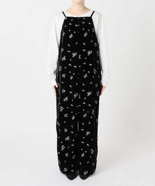 【セール】ブーケエンブロイダリーオールインワン（サロペット/オーバーオール）｜Spick & Span（スピックアンドスパン）