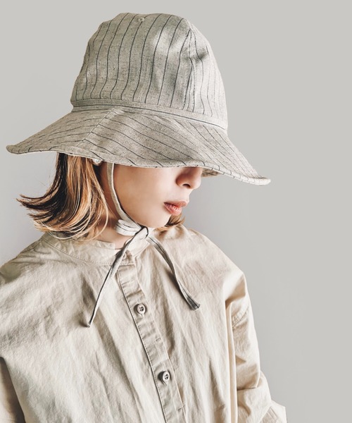 ORIENT MILLINERY(オリエント ミリナリー)の「JANE【ジェーン】(ハット・レディース・グレー/キナリ・FREE)」の3枚目の写真