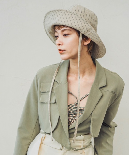 ORIENT MILLINERY(オリエント ミリナリー)の「JANE【ジェーン】(ハット・レディース・グレー/キナリ・FREE)」の8枚目の写真