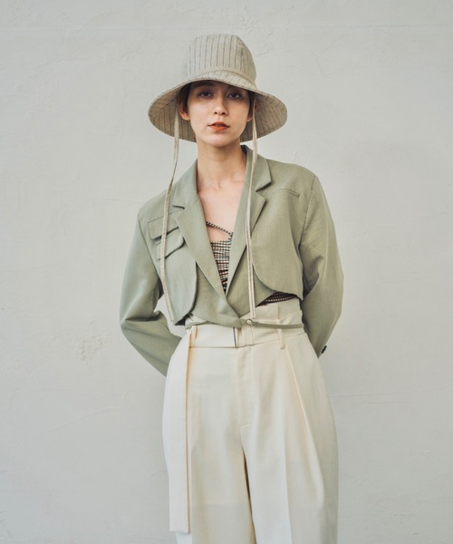 ORIENT MILLINERY(オリエント ミリナリー)の「JANE【ジェーン】(ハット・レディース・グレー/キナリ・FREE)」の14枚目の写真