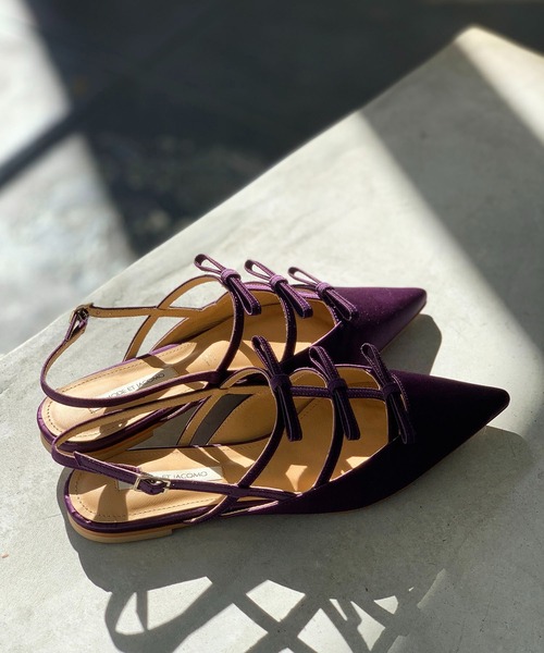 Mode et Jacomo（モードエジャコモ）の「リボンフラットバックベルトパンプス（パンプス・レディース・ピンク系その他/ライラック/ホワイト系その他2/ブラック系その他・22.5cm/23cm/24.5cm/24cm/23.5cm）」の3枚目の写真