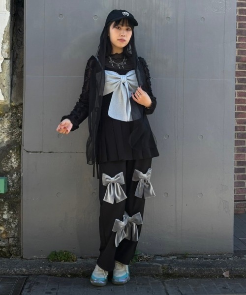 Candy Stripper 24AW PLEATS LAYERED パンツ Candy Stripper（キャンディストリッパー）の「PRECIOUS RIBBON PLEATS