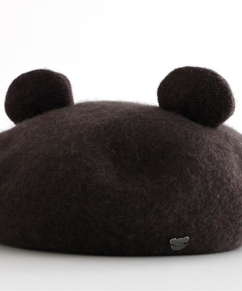 apres les cours（アプレレクール）の「tinybear 耳付きベレー帽（ハンチング/ベレー帽・キッズ・チャコール・50/54）」の9枚目の写真