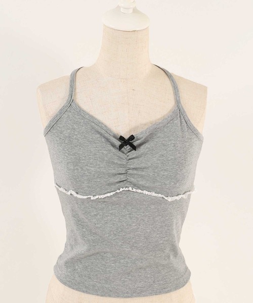 PHILLY（フィリー）の「【2点セット】リボンキャミセットカーディガン（カーディガン/ボレロ・レディース・グレー/ブラック/ホワイト・FREE）」の17枚目の写真