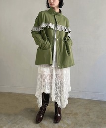 Jewelobe（ジュエローブ）の「レースフリルルーズモッズブルゾン（ブルゾン）」