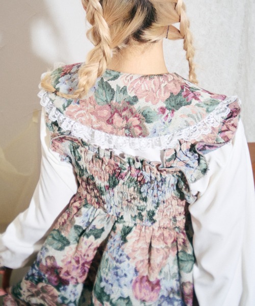 kutir（クティール）の「【クティールとレトロ】セット着用可　ゴブランレースブラウス（シャツ/ブラウス・レディース・グレー/ブルー/グリーン・FREE）」の6枚目の写真