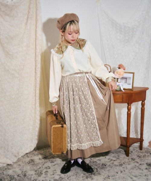 kutir（クティール）の「【クティールとレトロ】セット着用可　ゴブランレースブラウス（シャツ/ブラウス・レディース・グレー/ブルー/グリーン・FREE）」の21枚目の写真