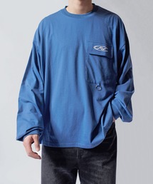 Lui's | 【Neucon/ニューコン】ロゴ刺繡フラップポケットリングデザインロンT(Tシャツ/カットソー)