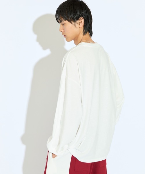 Lui's（ルイス）の「【Neucon/ニューコン】ロゴ刺繡フラップポケットリングデザインロンT（Tシャツ/カットソー・メンズ・ホワイト/ブルー/ブラック・2/1）」の14枚目の写真