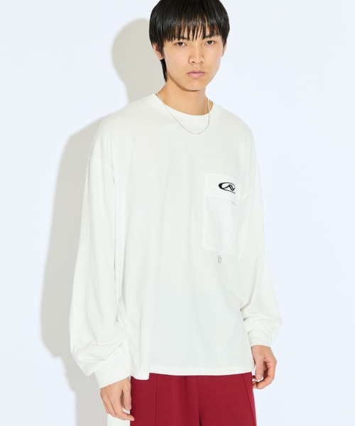 Lui's（ルイス）の「【Neucon/ニューコン】ロゴ刺繡フラップポケットリングデザインロンT（Tシャツ/カットソー・メンズ・ホワイト/ブルー/ブラック・2/1）」の15枚目の写真